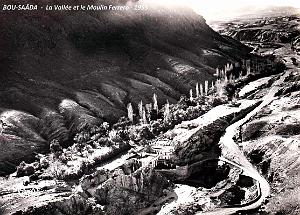 Bou-Saada - Vue aerienne de la Vallee et Moulin Ferrero - 1955